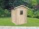 Alce Hobby 146x146 - Abri de jardin en bois - Avec fen&ecirc;tre &agrave; l'avant - 146x146x204 cm
