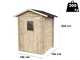 Alce Hobby 146x146 - Abri de jardin en bois - Avec fen&ecirc;tre &agrave; l'avant - 146x146x204 cm