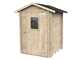Alce Hobby 146x146 - Abri de jardin en bois - Avec fen&ecirc;tre &agrave; l'avant - 146x146x204 cm