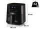 Ariete 4633 Noir - Friteuse &agrave; air chaud 4L - &Eacute;cran tactile