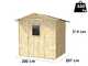 Alce Vaniglia 200x207  - Abri de jardin en bois - Avec fen&ecirc;tre frontale - 200 x 207 x 214 cm