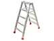 Escabeau double en aluminium 1031, 2x5 marches, 1,20 m