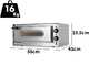 Resto Italia Small G - Four &eacute;lectrique &agrave; pizza - 1600 W