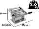 Marcato Atlas 150 Classic Set Multipast - Machine &agrave; p&acirc;tes manuelle en acier inox + 3 accessoires