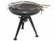 Barbecue &agrave; charbon avec double grille pivotante Royal Food BBQ2 - braisier &Oslash; 86 cm