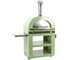 Clementi Gold - Four &agrave; bois d'ext&eacute;rieur pour pizza avec chariot - Chambre de cuisson 80 x 60 - 4 pizzas - Vert
