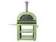 Clementi Gold - Four &agrave; bois d'ext&eacute;rieur pour pizza avec chariot - Chambre de cuisson 80 x 60 - 4 pizzas - Vert