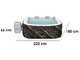 Bestway Lay-Z-Spa Hollywood AirJet 6001F carr&eacute; - &Oslash;180x66 cm - Spa gonflable pour 4-6 personnes