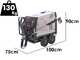Idromatic Eco 120.11 - Nettoyeur haute pression professionnel &agrave; eau chaude - 130 bar - 660 L/h - Monophas&eacute;