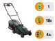 Bosch Rotak18V-34 - Tondeuse &agrave; gazon &agrave; batterie - 18 V/4 Ah - Largeur de coupe 34 cm