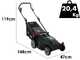 Bosch Rotak18V2-43 - Tondeuse &agrave; gazon sans fil - 2X18 V/4 Ah - Largeur de coupe 43 cm
