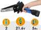 Vesco X150 - &Eacute;lagueuse manuelle &agrave; batterie + perche t&eacute;lescopique 150-230 cm - 2 batteries de 21,6 V 2,5 Ah