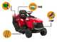 A 98 HD - Tracteur tondeuse - Transmission hydrostatique - Bac de ramassage - Mulching
