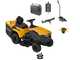 Stiga Estate 384e - Kit Tracteur tondeuse avec 2 modules de batterie ePower Pro de 56V/40Ah - Bac de ramassage et mulching