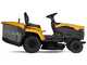 Stiga Estate 384e - Kit Tracteur tondeuse avec 2 modules de batterie ePower Pro de 56V/40Ah - Bac de ramassage et mulching