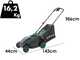 Bosch Rotak18V2-38 - Tondeuse &agrave; gazon &agrave; batterie 36V - 3X18 V/4 Ah - Largeur de coupe 38 cm