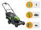 Greenworks GD48LM41II - Tondeuse &agrave; gazon &agrave; batterie - 48 V/4 Ah - Largeur de coupe 41 cm