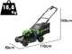Greenworks GD48LM41II - Tondeuse &agrave; gazon &agrave; batterie - 48 V/4 Ah - Largeur de coupe 41 cm