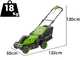 Greenworks LM4104 - Tondeuse &agrave; gazon &agrave; batterie 40 V - SANS BATTERIE NI CHARGEUR