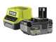 Ryobi RY18PP20A-0 - &Eacute;lagueuse &agrave; batterie sur perche t&eacute;lescopique - Guide 20 cm - 18 V/4 Ah