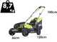 Ryobi OLM1833B - Tondeuse &agrave; gazon &agrave; batterie 18 V/4 Ah - Largeur de coupe 33 cm
