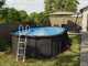 Gre Anthracite Ovale 610 x 375 x 120 cm - Piscine hors-sol en acier