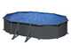 Gre Anthracite Ovale 610 x 375 x 120 cm - Piscine hors-sol en acier