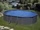 Gre Anthracite Ovale 610 x 375 x 120 cm - Piscine hors-sol en acier