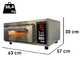 Pizza Party Tentazione MAX GT3 - Four &eacute;lectrique &agrave; pizza - Sole en biscotto r&eacute;fractaire de 3 cm - 2800 W