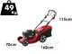Marina Systems AGRI 55 SKW 3V - Tondeuse &agrave; gazon thermique tract&eacute;e - Moteur Kawasaki FJ180V