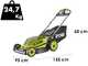 Ryobi RY18LMXSP51A-0 - Tondeuse &agrave; gazon &agrave; batterie 2x18V/5Ah - Largeur de coupe 51 cm