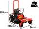 GeoTech ZTM 107-200 - Tracteur tondeuse professionnel &agrave; z&eacute;ro rayon de braquage - &Eacute;jection lat&eacute;rale - Moteur 546 cm&sup3;