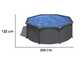 Gre Anthracite Ronde &Oslash;300 x 120 cm - Piscine hors-sol en acier