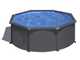 Gre Anthracite Ronde &Oslash;300 x 120 cm - Piscine hors-sol en acier