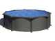Gre Anthracite Ronde &Oslash;350 x 132 cm - Piscine hors-sol en acier