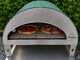 Pizza Party Emozione Acquamarina - Four &agrave; pizza &agrave; gaz d'ext&eacute;rieur - Chambre de cuisson 40 x 70 cm - Sole en biscotto r&eacute;fractaire