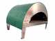 Pizza Party Emozione Acquamarina - Four &agrave; pizza &agrave; gaz d'ext&eacute;rieur - Chambre de cuisson 40 x 70 cm - Sole en biscotto r&eacute;fractaire