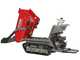 GeoTech Pro GeoPorter 650 DHS Hydro - Brouette motoris&eacute;e &agrave; chenilles avec benne dumper 650 kg et pelle - Transmission hydrostatique