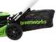 Greenworks GD60LM46SP - Tondeuse &agrave; gazon autotract&eacute;e &agrave; batterie 60V 2Ah - Largeur de coupe 46 cm