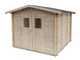 Alce Iris 249 x 249 cm &ndash; Abri de jardin en bois - Avec fen&ecirc;tres et porte double battant &ndash; 249 x 249 x 207 cm