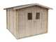 Alce Forrest 249x249 - Abri de jardin en bois - Avec fen&ecirc;tres et porte &agrave; double battant - 249 x 249 x 204 cm