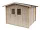 Alce Forrest 249x249 - Abri de jardin en bois - Avec fen&ecirc;tres et porte &agrave; double battant - 249 x 249 x 204 cm