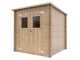 Alce Vibo 198 x 198 cm &ndash; Abri de jardin en bois - Avec fen&ecirc;tres frontales &ndash; 198 x 198 x 195 cm