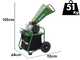 GreenBay GB-WERC 50 B - Broyeur de branches et v&eacute;g&eacute;taux &eacute;lectrique - Avec bac de ramassage