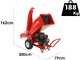 Attila ATS 1300 DLE - Broyeur de branches thermique - Moteur Loncin de 420 cm&sup3; avec d&eacute;marrage &eacute;lectrique - Double configuration d'&eacute;jection