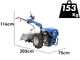 EuroMech BLITZ 70 - Motoculteur diesel - Moteur Yagmur D300 - 7 CV