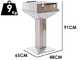 Royal Food CB 2100 - Barbecue &agrave; charbon - Grille en acier inox