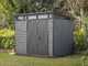 Keter Cortina 9x7 - Abri de jardin - Avec porte &agrave; double battant - 277 &times; 218 &times; 226 cm