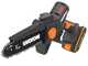 Worx WG327E - &Eacute;lagueuse sur batterie + perche de rallonge de 125 cm - 20 V 2 Ah