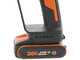 Worx WG327E - &Eacute;lagueuse sur batterie + perche de rallonge de 125 cm - 20 V 2 Ah